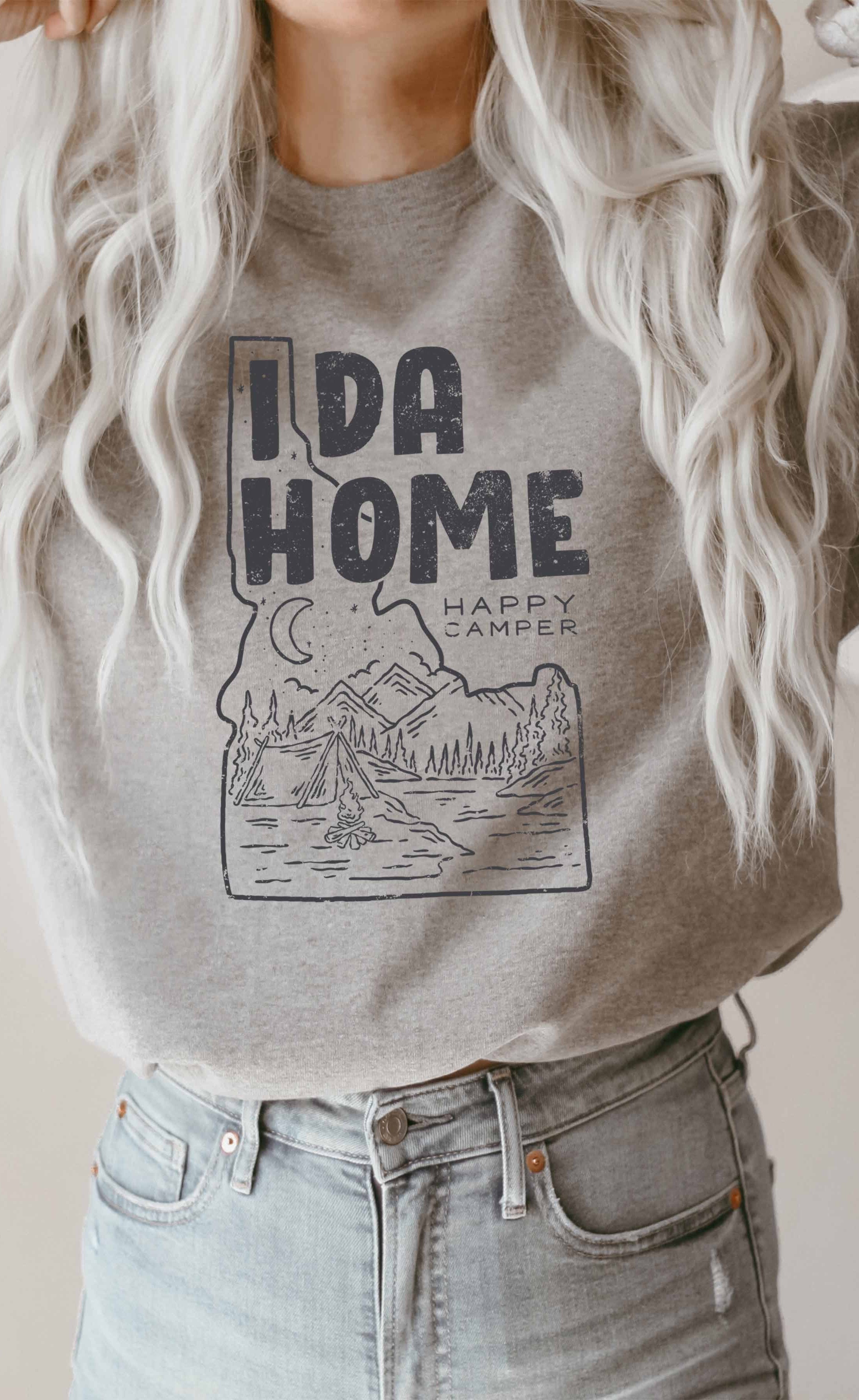 Idahome Graphic Sweatshirt    sweatshirt Tea Shirt Shoppe- Tilden Co.