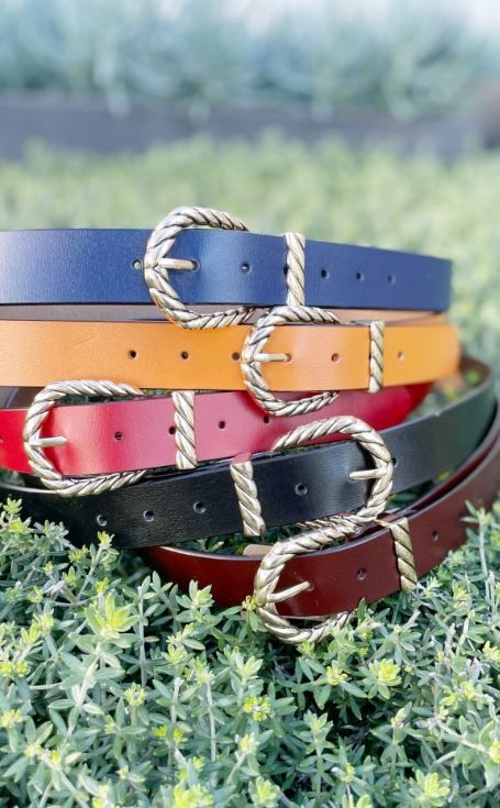 Genuine Leather Basic Belt Belt Love and Thyme- Tilden Co.