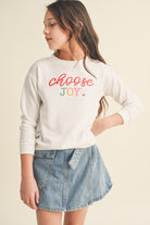 Girls Choose Joy Sweater    Graphic T-Shirt Heart and Arrow- Tilden Co.