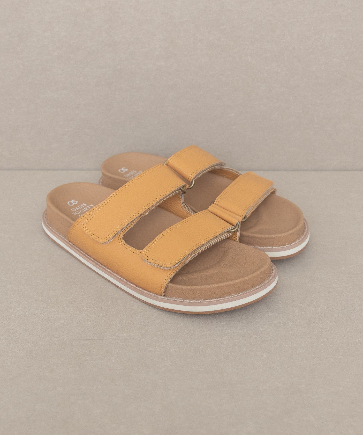 Sienna Double Strap Slide Sandal    Sandals Maker's Shoes- Tilden Co.
