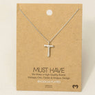 Bubble Letter Necklace Silver / T Silver T Necklace Fame Accessories- Tilden Co.