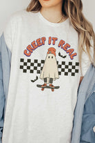 Creep it Real Halloween Graphic Tee    Graphic T-Shirt Blu Pepper- Tilden Co.