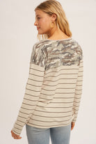 Camo Stripe Knit Top Shirts & Tops Hem & Thread- Tilden Co.