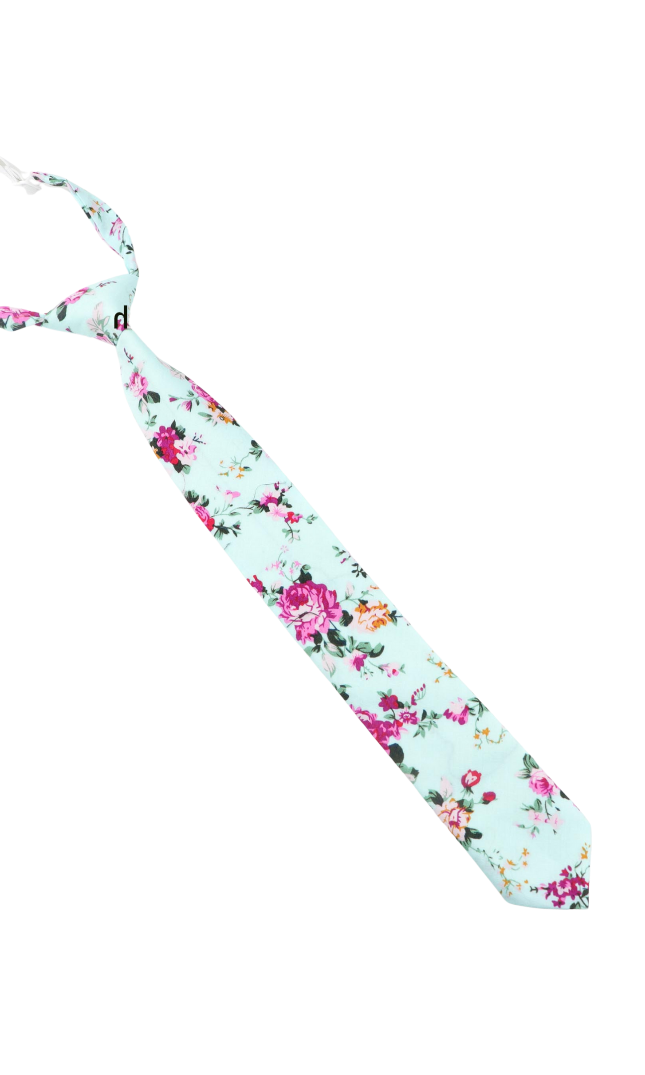 Boy's Pre-Tied Floral Necktie: Light Blue    necktie Tie Mood- Tilden Co.