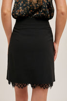 Black Lace Slip Hem Skirt knee length skirt Hem & Thread- Tilden Co.