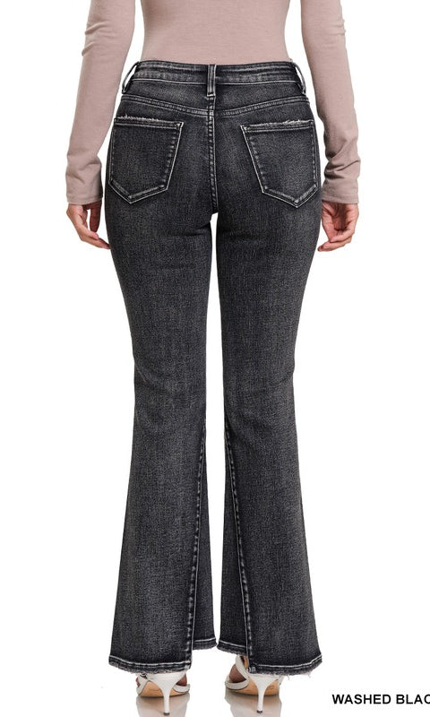 Mid Rise Panel Bootcut Denim    Jeans Zenana- Tilden Co.