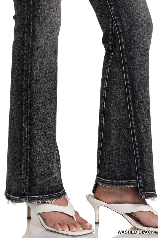 Mid Rise Panel Bootcut Denim    Jeans Zenana- Tilden Co.