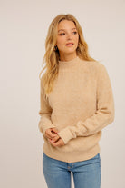 Soft Mock Neck Sweater    Sweater Hem & Thread- Tilden Co.