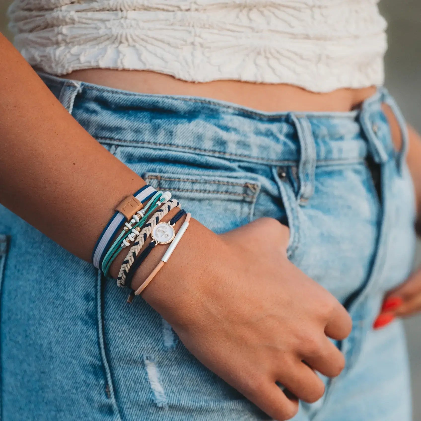 Anchor Hair Tie Bracelets K'Lani hair tie bracelets- Tilden Co.