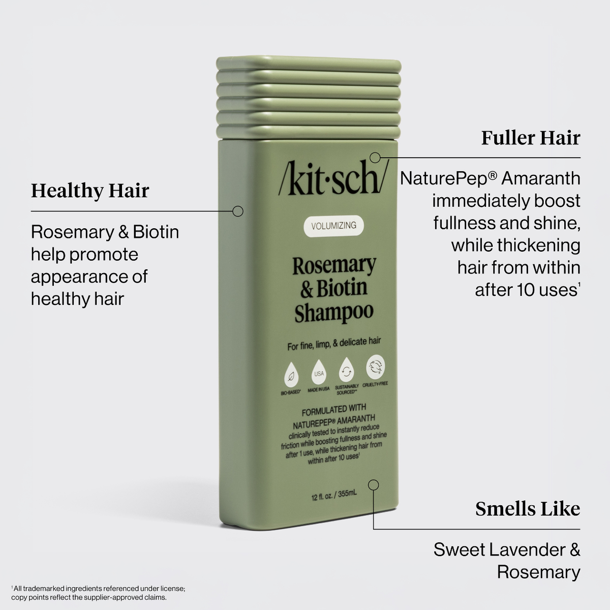 Volumizing Rosemary & Biotin Shampoo KITSCH- Tilden Co.