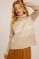 Ethnic Turtle Neck Sweater    Coat Hem & Thread- Tilden Co.