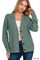 Sweater Cardigan    Long Sleeve Shirts and Tops Zenana- Tilden Co.