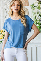Relaxed Everyday Top with Chest Pocket    Shirts & Tops Reborn J- Tilden Co.