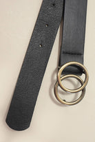 DOUBLE O BUCKLE FAUX LEATHER BELT JOSSLYN by wall to wall- Tilden Co.