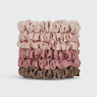 Ultra Petite Satin Scrunchies 6pc - Terracotta KITSCH- Tilden Co.