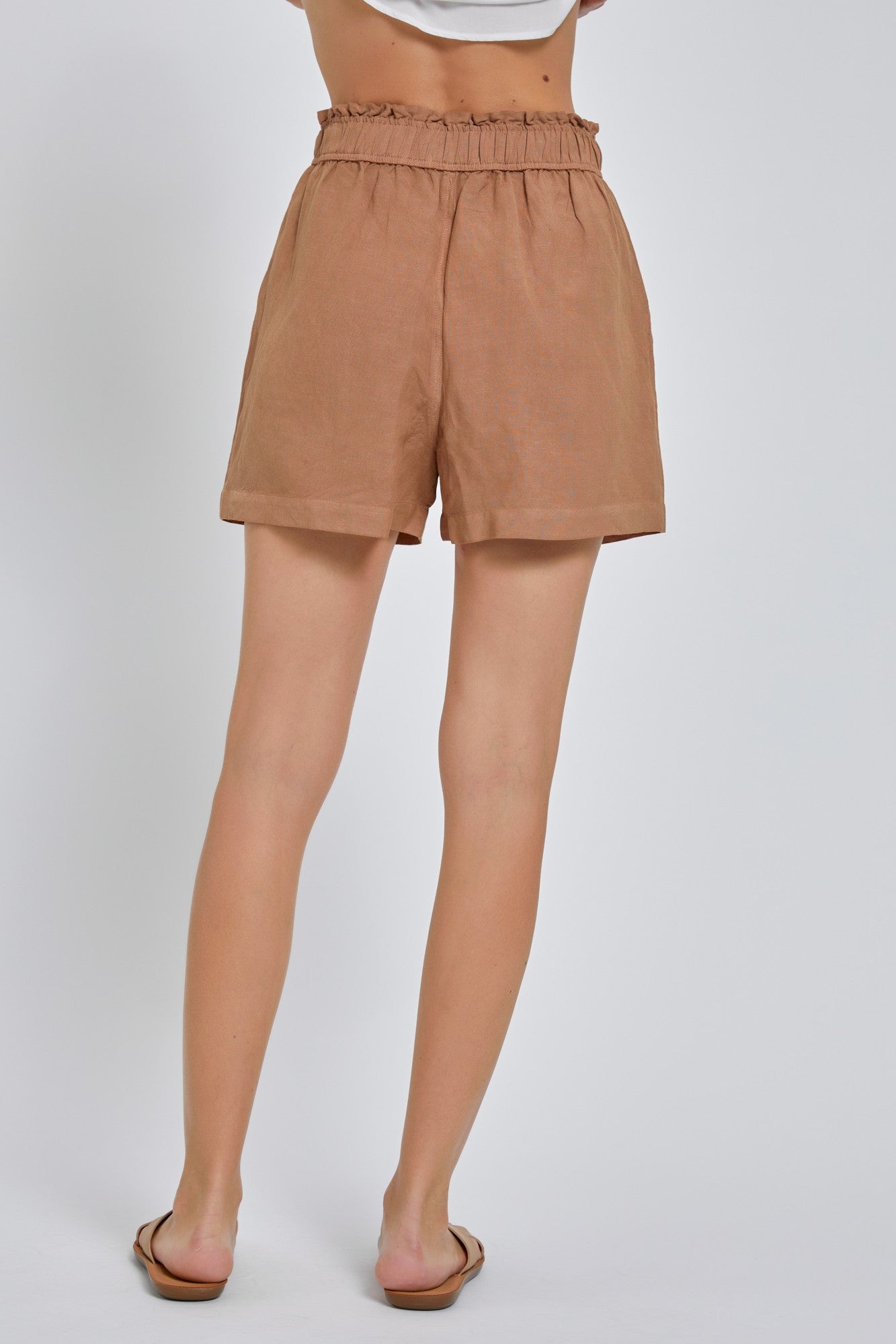 Relaxed Elastic Linen Shorts - Final Sale    shorts Be Cool- Tilden Co.