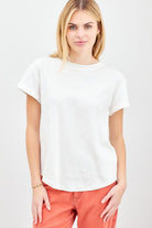 Jane Simple Short Sleeve T-Shirt White / Small White Small shirt Polagram- Tilden Co.