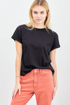 Jane Simple Short Sleeve T-Shirt Black / Small Black Small shirt Polagram- Tilden Co.