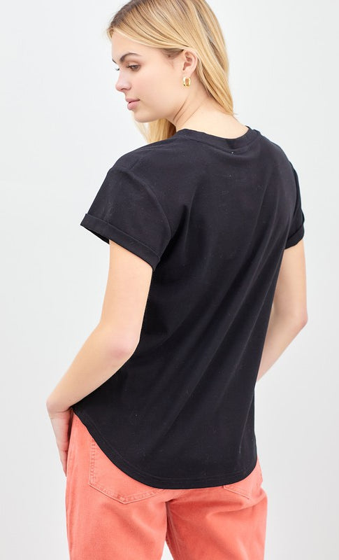Jane Simple Short Sleeve T-Shirt- Final Sale    shirt Polagram- Tilden Co.