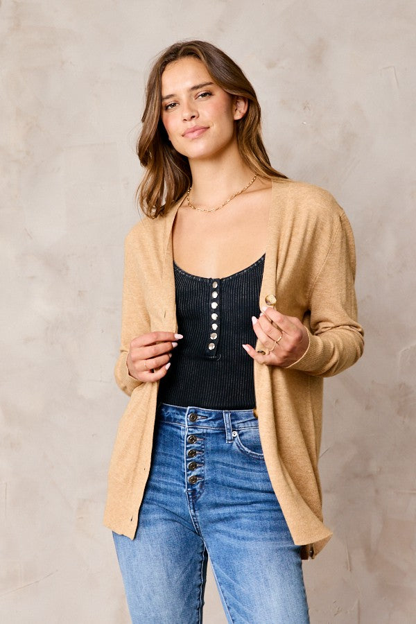 Soft Touch Button Down Cardigan- Final Sale