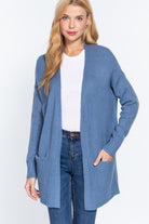 Sweater Cardigan in Classic Blue Cardigan Active Basic- Tilden Co.