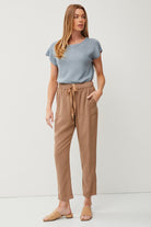 Lara Pants in Dk. Sand    Pants Be Cool- Tilden Co.