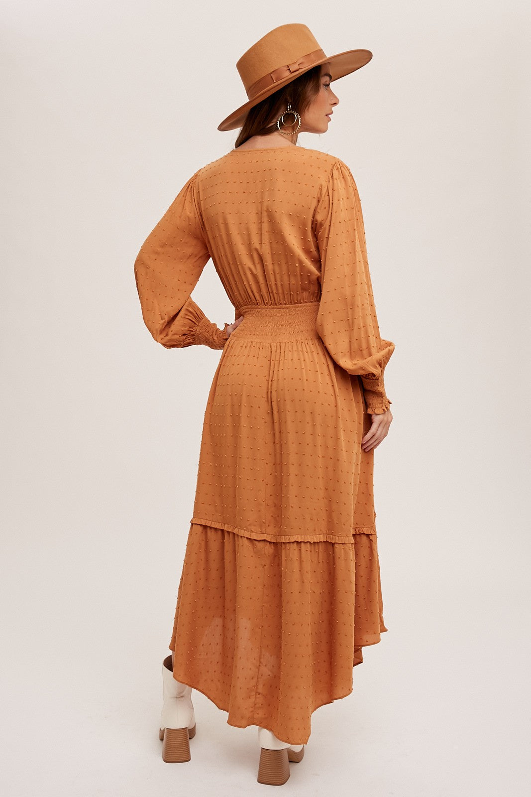 Boho Caramel Maxi Dress Dress Hem & Thread- Tilden Co.