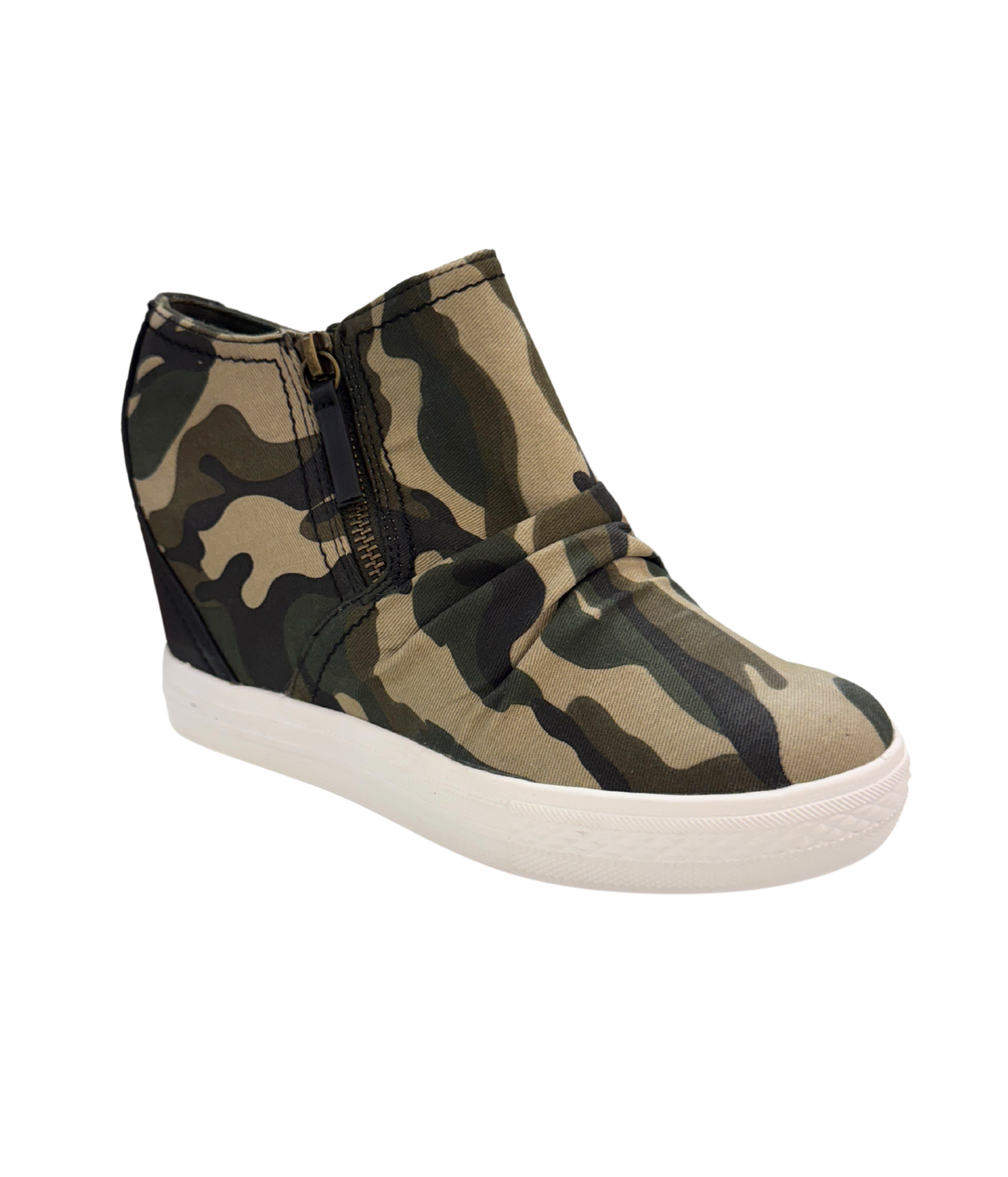 Ari Sneaker Wedge in Camo 120 Sneakers Naughty Monkey- Tilden Co.