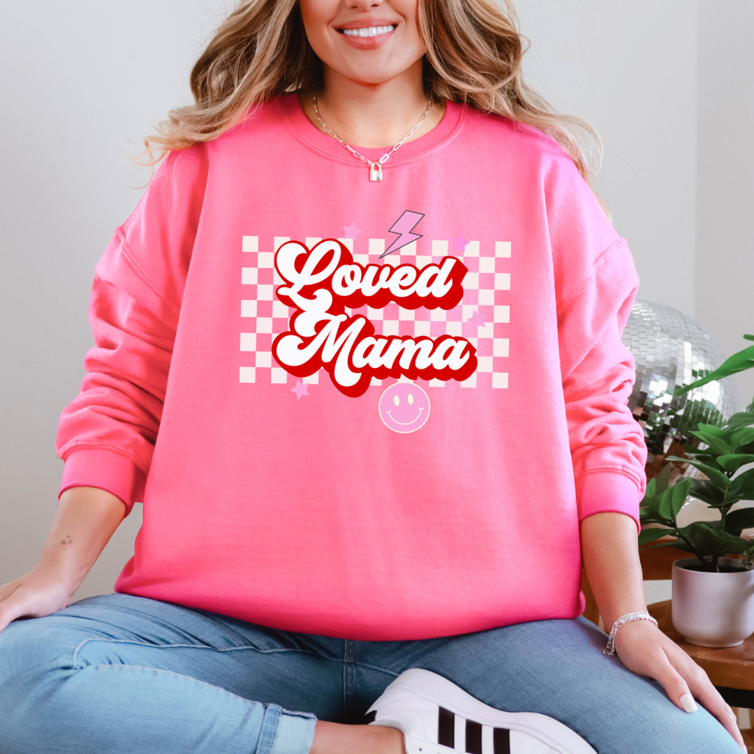 Loved Mama Graphic Sweatshirt Sweater Ave Shops- Tilden Co.