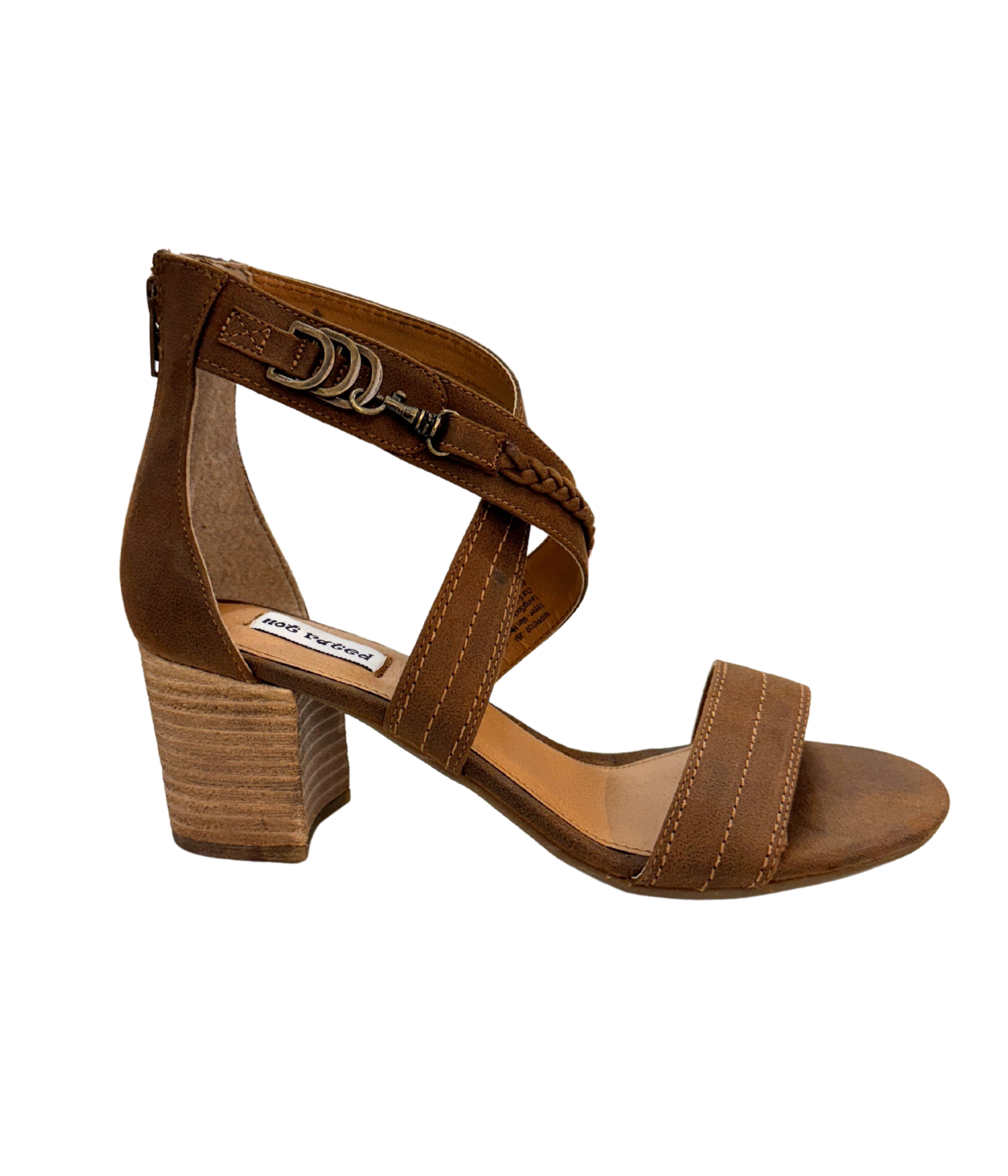 Qila Heeled Sandal in Tan 130 Sandals Naughty Monkey- Tilden Co.