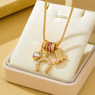 Western Rhinestone Horseshoe Charm Necklace | 80N93236 necklace JOSSLYN by wall to wall- Tilden Co.