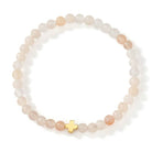 BOHO CROSS NATURAL STONE PERSONALIZED BRACELET | 40B5184 Rose Quartz Rose Quartz JOSSLYN by wall to wall- Tilden Co.