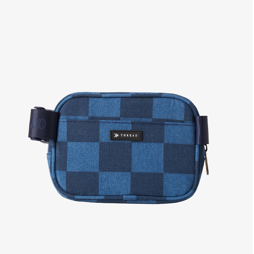 Denim Check - Belt Bag fanny pack Thread- Tilden Co.