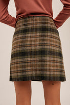 Lacing Detail Plaid Mini Skirt Skirts Hem & Thread- Tilden Co.