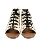 Nola Sandals in Black and White 130 Sandals Naughty Monkey- Tilden Co.