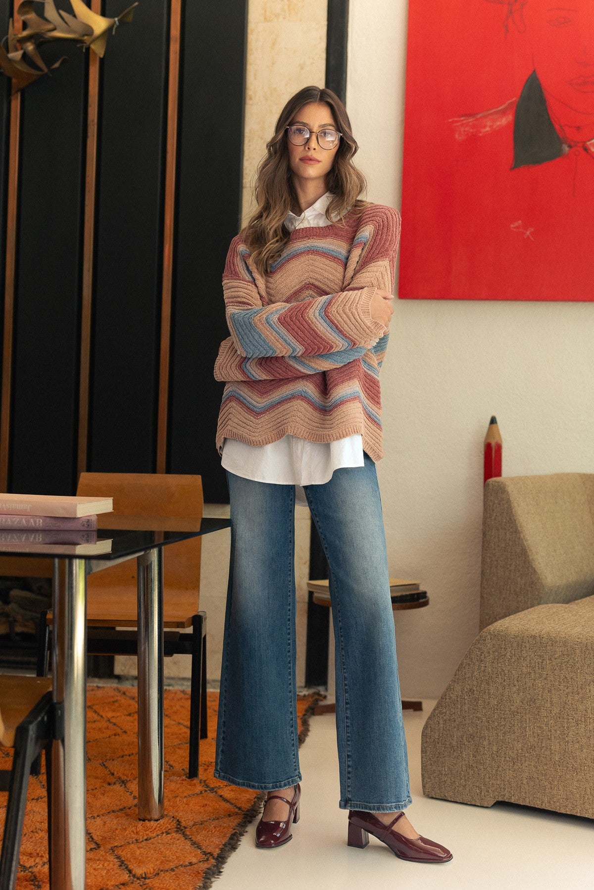 Comfort Stretch High Rise Wide Leg Jeans jeans AnnieWear- Tilden Co.