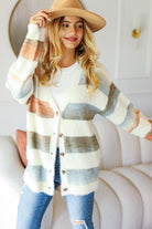 Fuzzy Sweater Cardigan    Sweater Blu Pepper- Tilden Co.