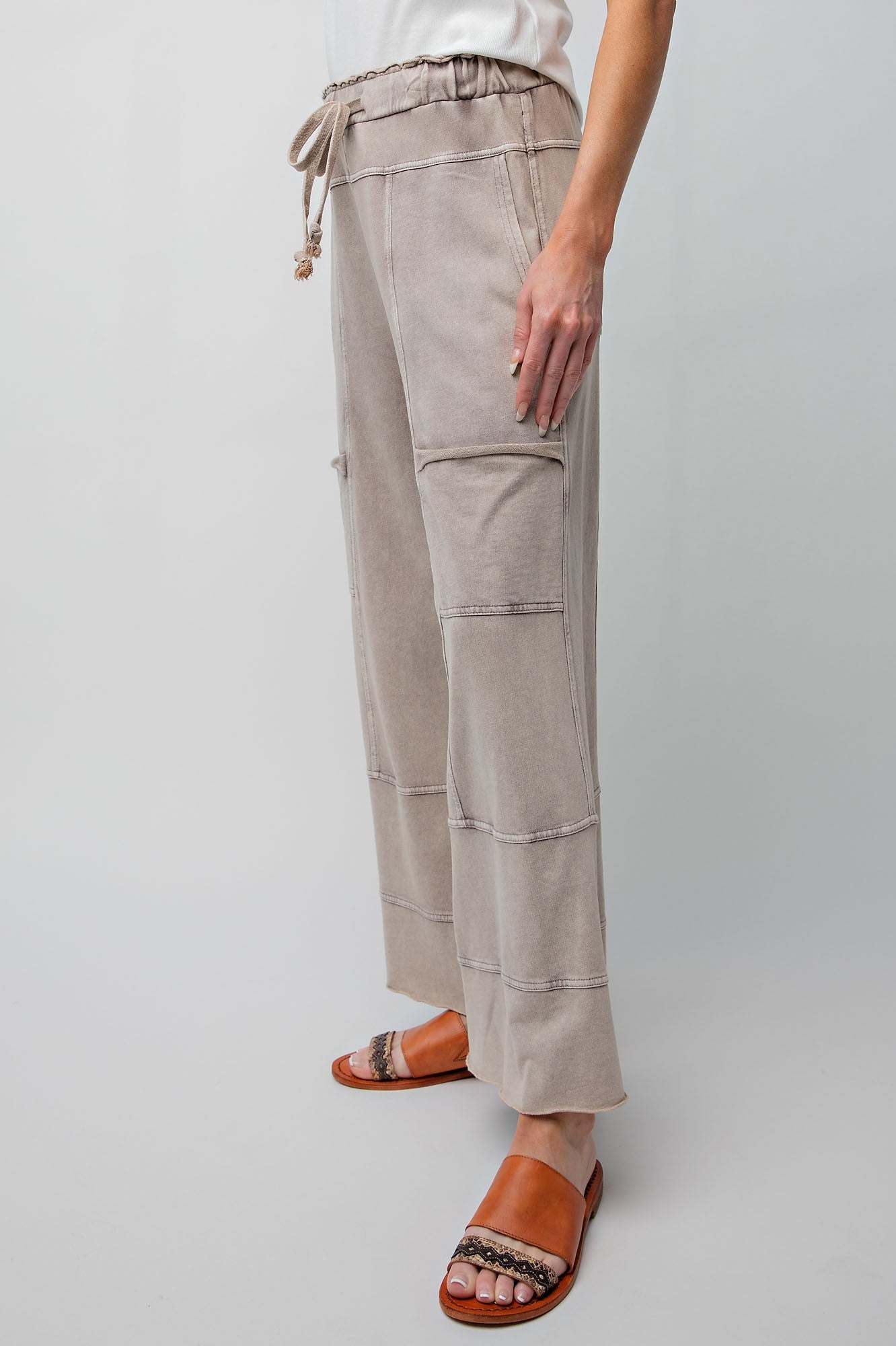 Mineral Washed Terry Knit Pants Casual Pants Easel- Tilden Co.