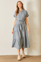 Denim Maxi Dress Dress Hayden LA- Tilden Co.