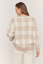 Plaid Pullover Sweater    Sweater Tea n Rose- Tilden Co.