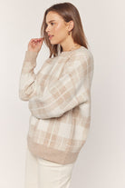 Plaid Pullover Sweater    Sweater Tea n Rose- Tilden Co.