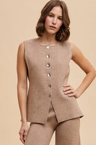 Long & Lean Sweater Vest Vest AnnieWear- Tilden Co.