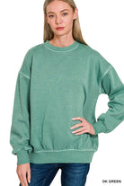 Everyone's Favorite Pullover Dk Green / Small Dk Green Small Sweatshirt Zenana- Tilden Co.