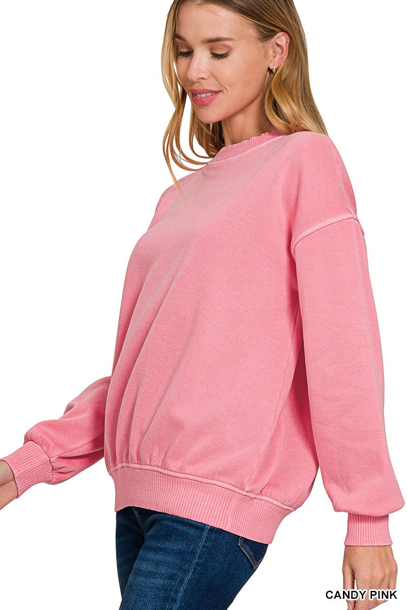 Sugar Rush Fleece Pullover Sweater Zenana- Tilden Co.