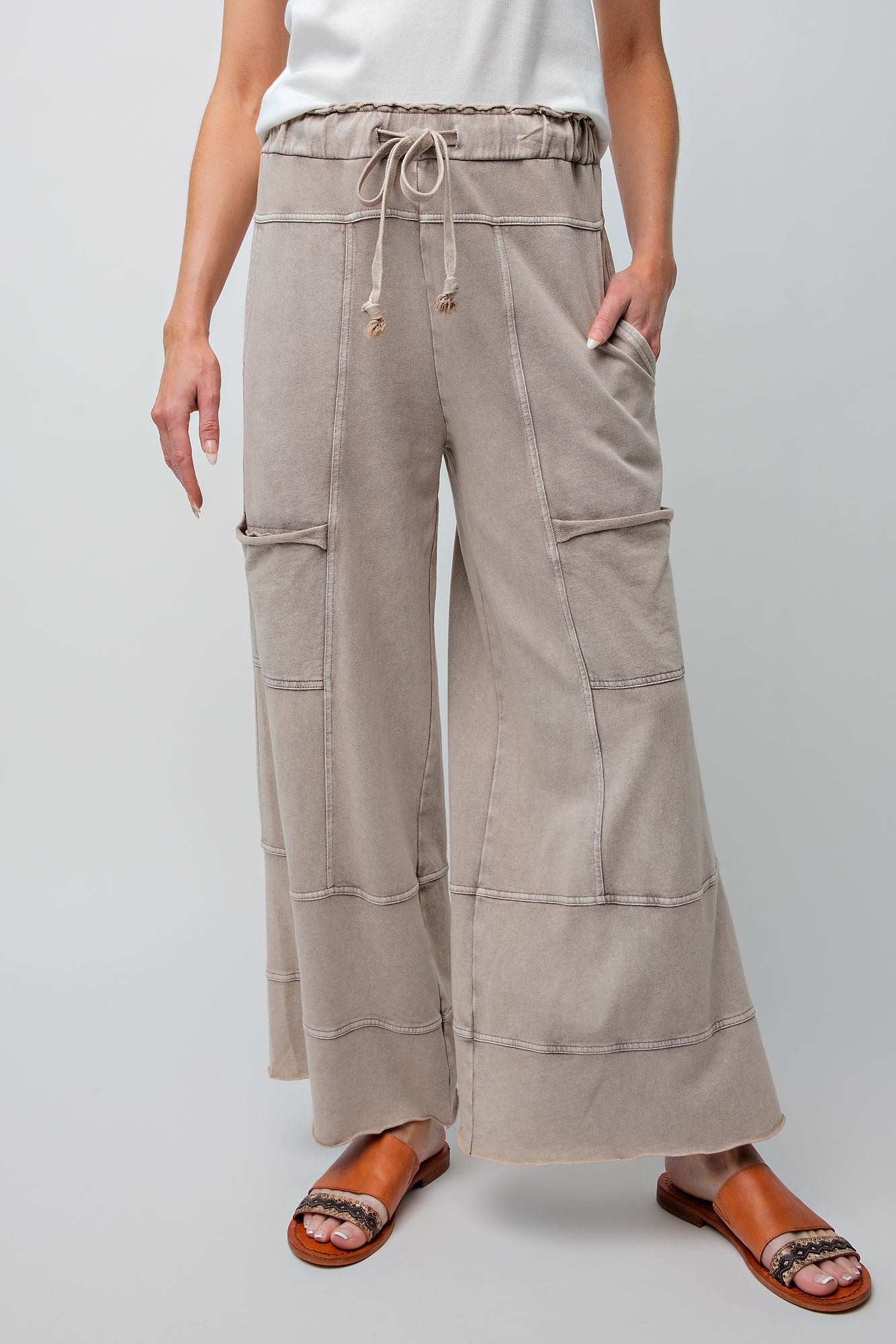 Mineral Washed Terry Knit Pants Casual Pants Easel- Tilden Co.