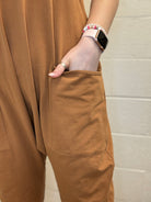 Hazelnut Knit Overall Jumpsuit    Jumpsuit Tea n Rose- Tilden Co.