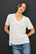 Relaxed Fit Striped T-Shirt Shirts & Tops Be Cool- Tilden Co.