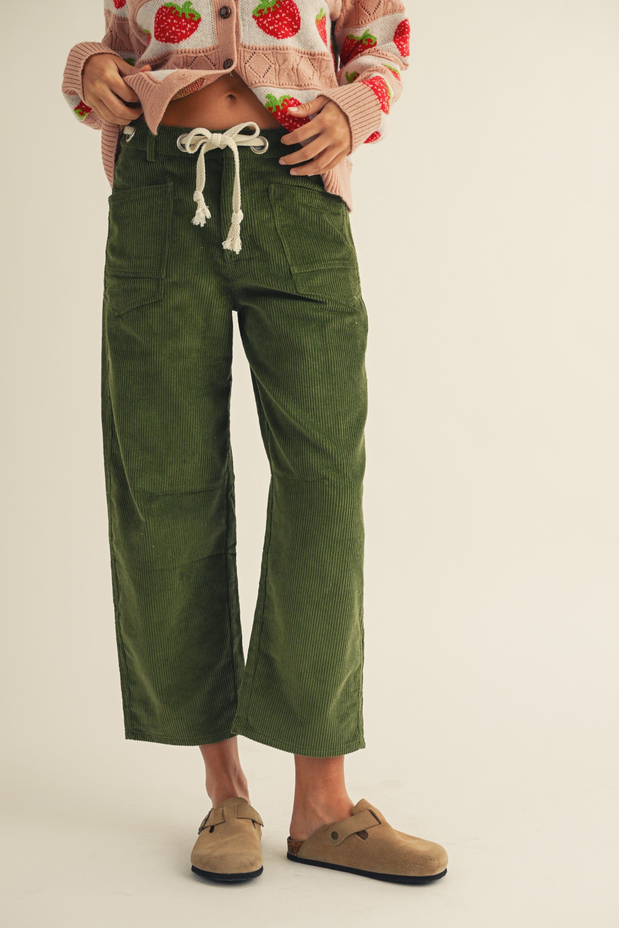 Barrel Cord Pants Casual Pants LovLov- Tilden Co.