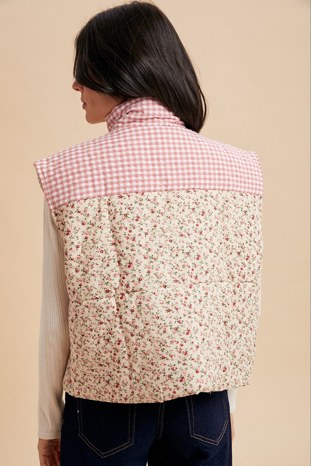 Pink Meadow Quilted Vest vest AnnieWear- Tilden Co.