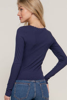 Long Sleeve Scoop Neck Top Long Sleeve Shirts and Tops Active Basic | Active USA- Tilden Co.